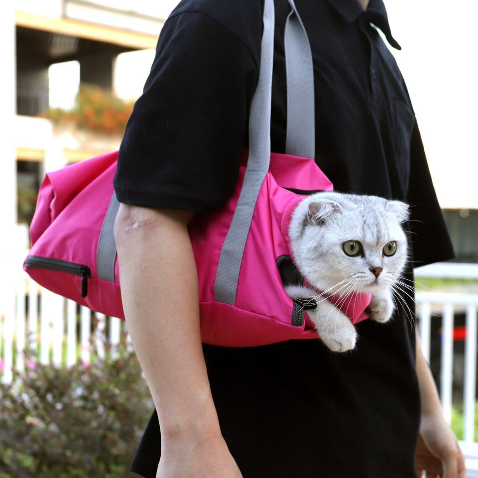 Anti-Scratch And Bite Cat Travel Bag With Double Lining - Stylish And Secure Pet Carrier-0